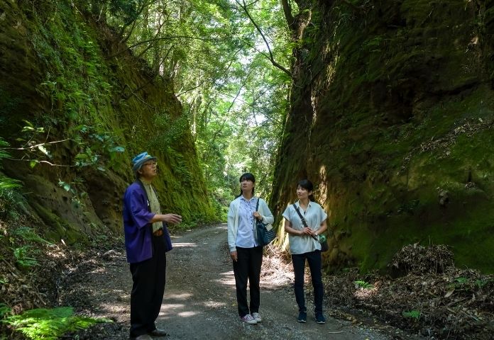 鴫谷山の切通し